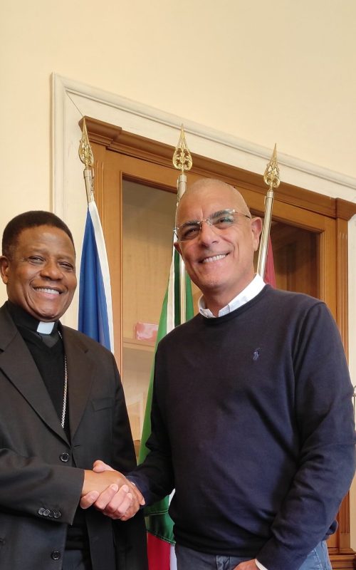 Il Vescovo Godfrey Igwebuike Onah in visita al San Michele