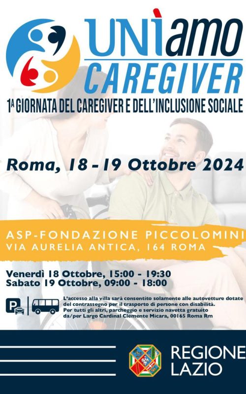 A Roma il 18 e 19 ottobre la 1a Giornata del caregiver e dell’inclusione sociale